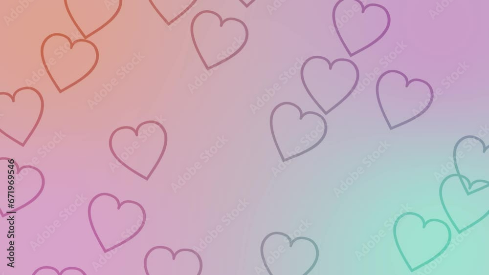 CG of pastel-colored background including heart shaped object CG of pastel-colored background including heart shaped object