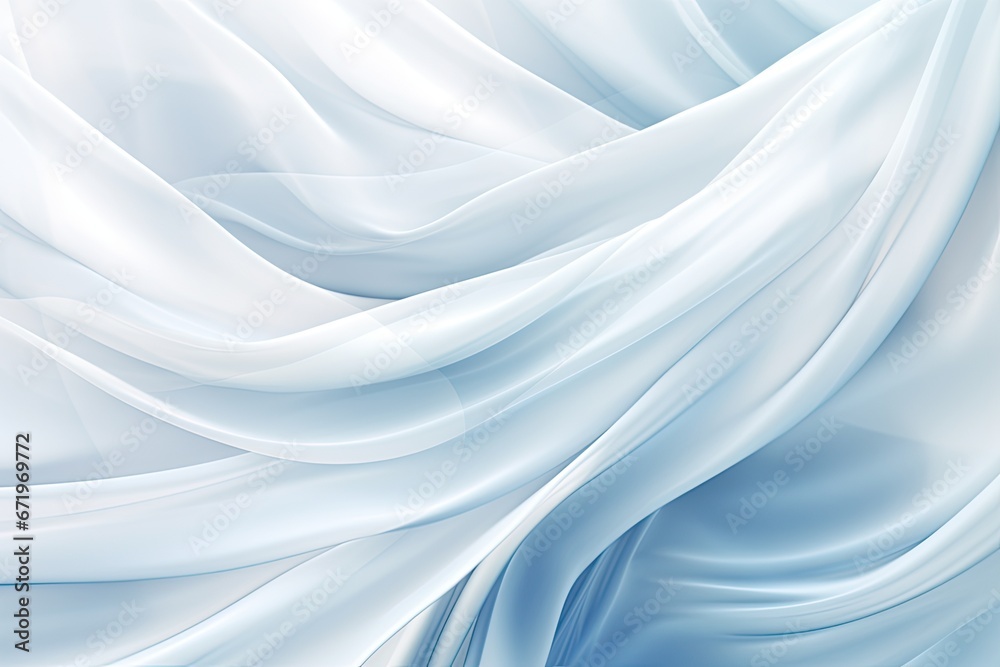 Frozen Wind: Abstract Soft Waves on White Cloth Background Frozen Wind: Abstract Soft Waves on White Cloth Background