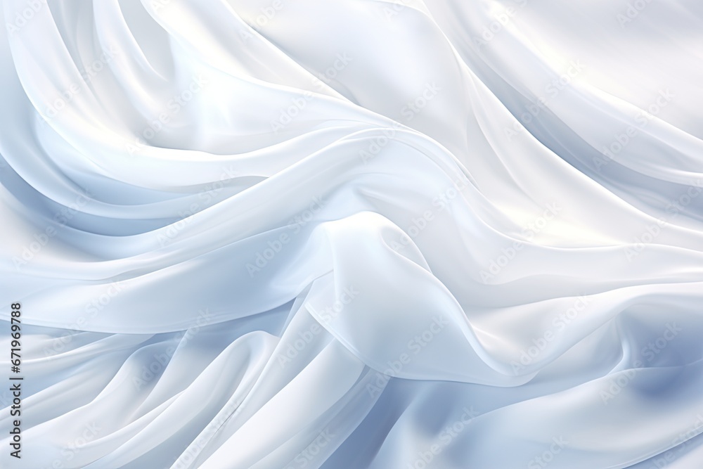 Frozen Wind: White Cloth Background with Abstract Soft Waves Frozen Wind: White Cloth Background with Abstract Soft Waves
