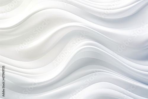 Frostweave Waves: White Cloth Background with Soft Wave Patterns - Abstract Digital Image © Michael
