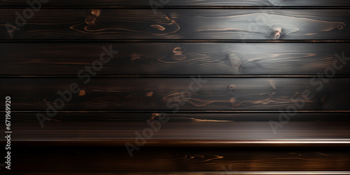 Golden dark wood background 3d Rendering