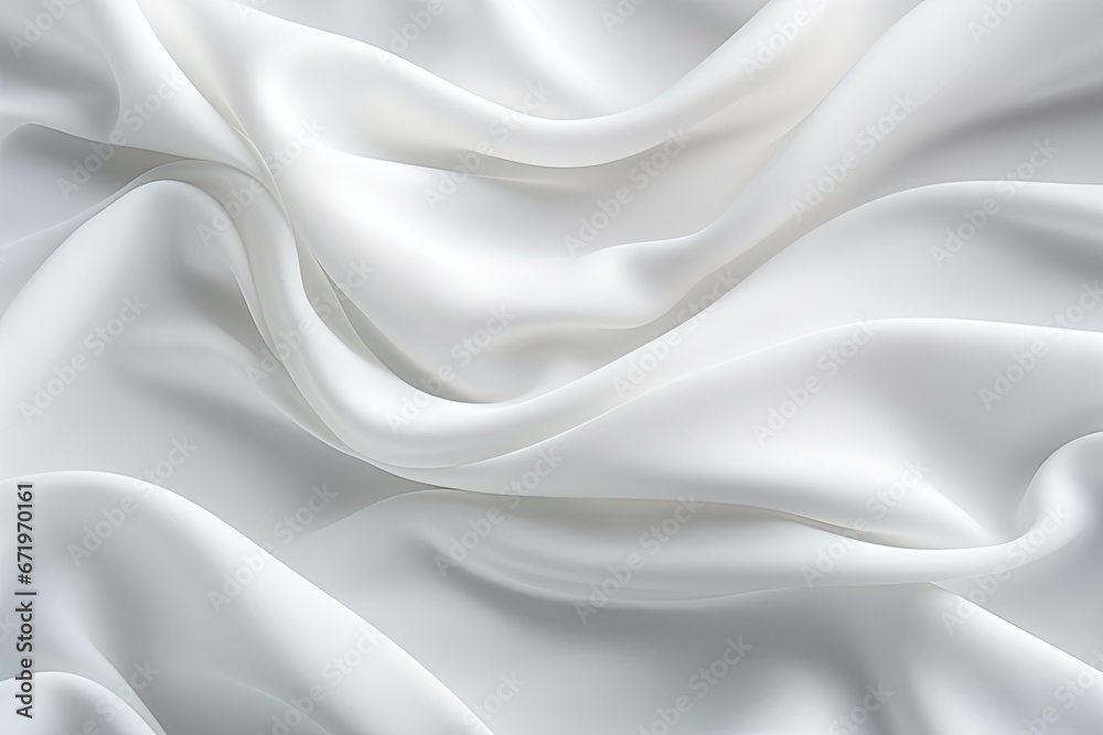Gentle Fabric Waves: Abstract White Cloth Background Gentle Fabric Waves: Abstract White Cloth Background