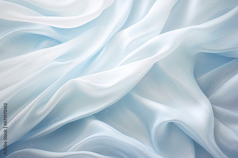 Gentle Gusts: Soft Waves on a White Cloth Background Gentle Gusts: Soft Waves on a White Cloth Background