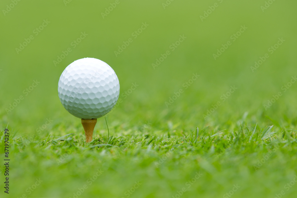Golf ball on tee Golf ball on tee