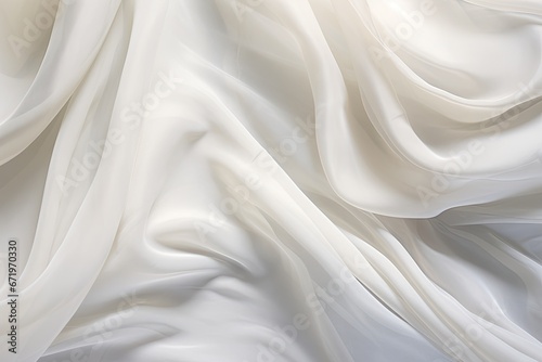 Ghostly Silk: A White Silver Fabric Background