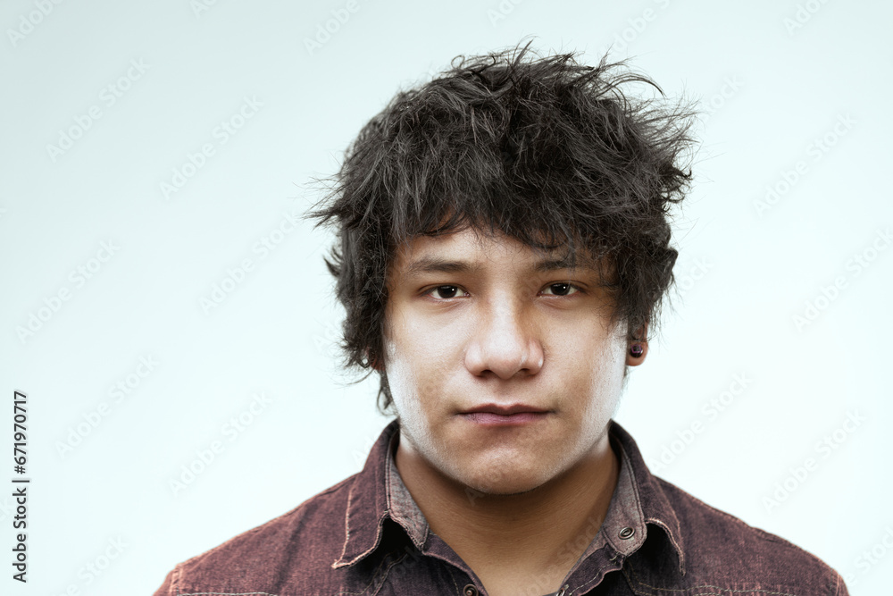 Raw emotion exuding from disheveled appearance Raw emotion exuding from disheveled appearance