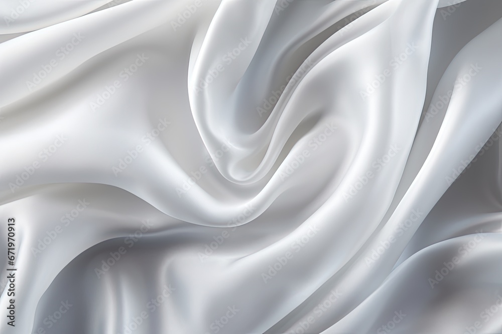 Obraz premium Icy Sheen: A Smooth White Fabric for Sleek Background Texture