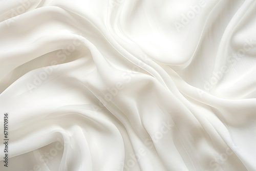 Ivory Illusion: Abstract White Fabric Texture Background