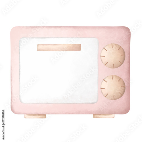 Watercolor Pink Oven
