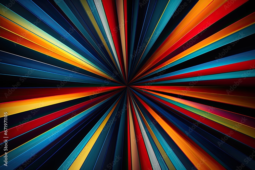 Kaleidoscope Stripes: Colorful Dark