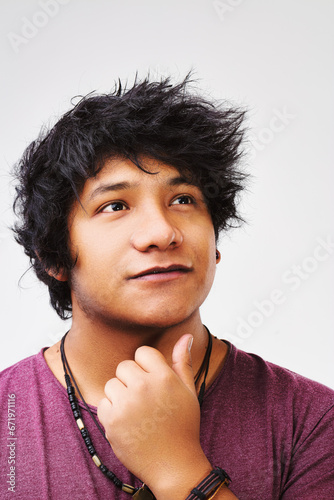 Photography Disheveled hair, sharp mind focused on future