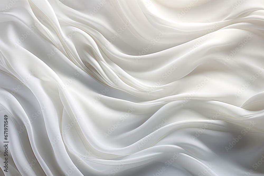 Lunar Luxe: White Satin Cloth Embracing Soft Waves and Flowing Light Lunar Luxe: White Satin Cloth Embracing Soft Waves and Flowing Light