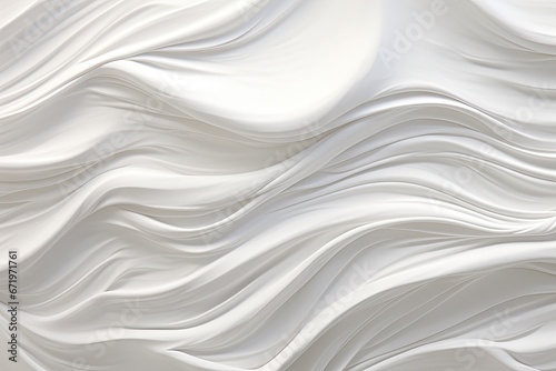 Lunar Waves of Soft White: Abstract Fabric Background with Hypnotic Fluid Motions