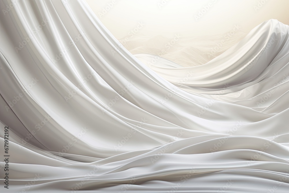 Moonsilk Expanse: White Fabric Smooth Texture for a Background.