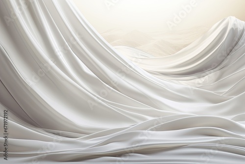 Moonsilk Expanse: White Fabric Smooth Texture for a Background.
