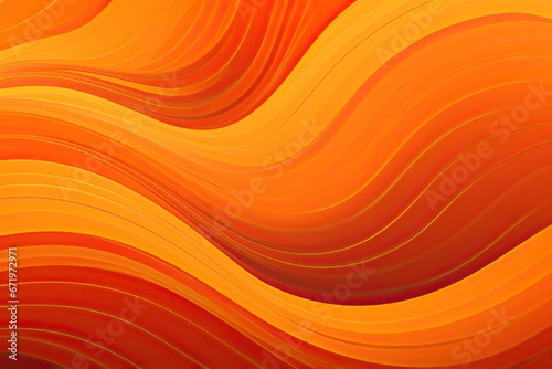 Orange Odyssey: Curved Lines Abstract Geometric Background