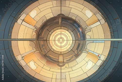 Orbital Elegance: A Futuristic Concentric Architecture Design in Ovals