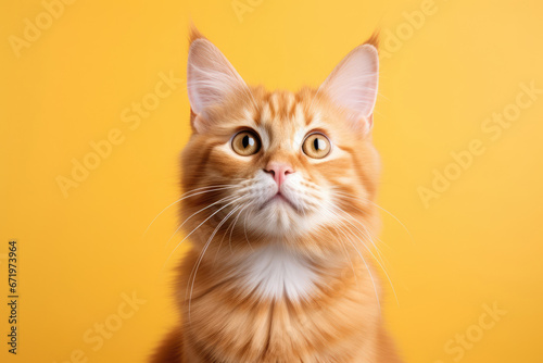 Portrait of a beautiful cute orange cat © Veniamin Kraskov