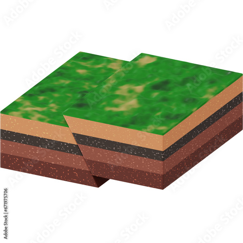Reverse Fault in Earth's Crust