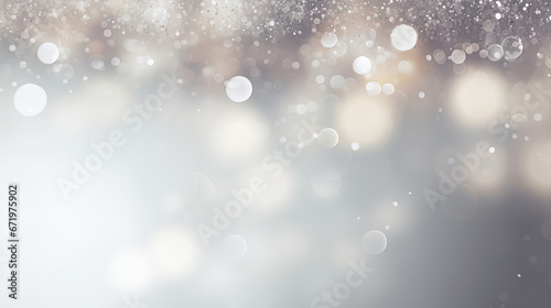 Abstract grey background with bokeh defocused lights. illustration beautiful. photo