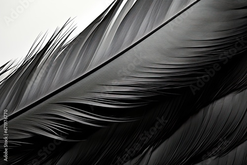 Raven Quill: Black Feather Abstract - A Background of Depth and Intrigue