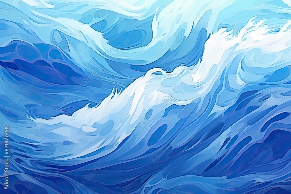 Sapphire Swell: Abstract Blue Waves - Web Banners Background