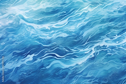 Sapphire Stream: Blue Abstract Wave Texture Background