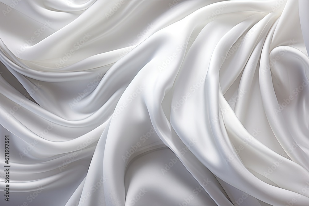 Fototapeta premium Satin Dream: Elegant White Gray Satin Texture with Silver Fabric Silk