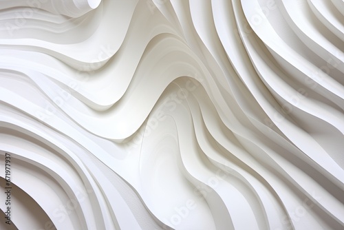 Silk Vortex: Abstract White Wave Pattern Wallpaper - Interior Wall Decoration