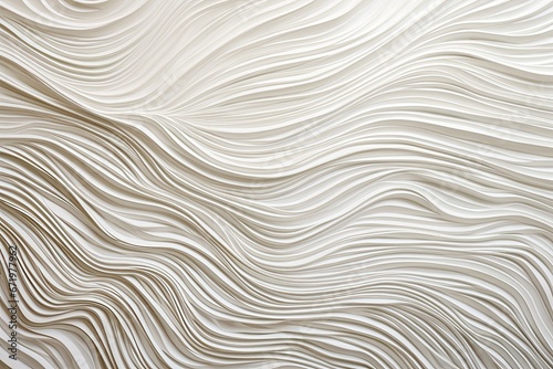 Silk Vortex - Interior Wall Decoration: Abstract White Wave Pattern