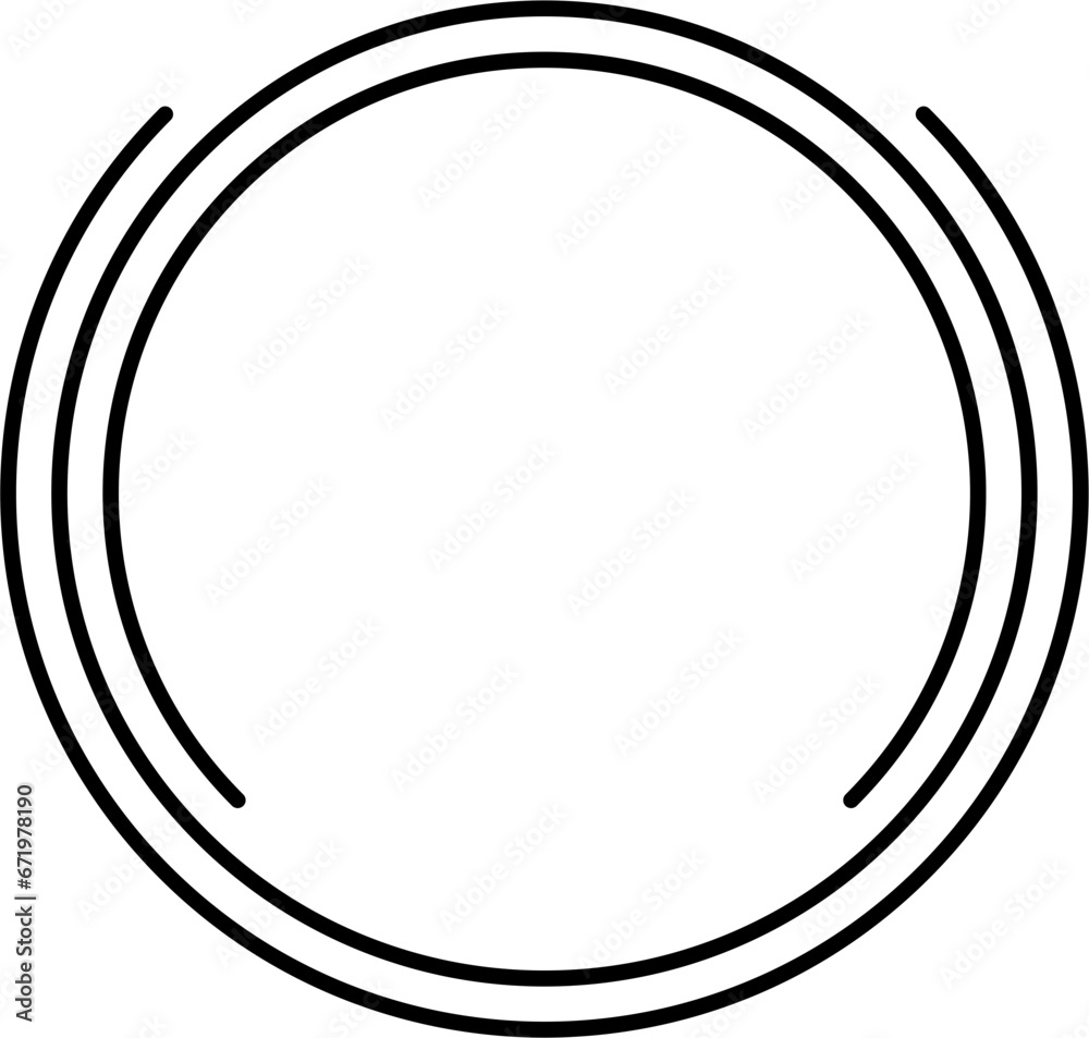 Circle Line Frame Border Design Element Vector Circle Line Frame Border Design Element Vector