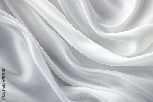 Silken Frost: White Gray Satin - A Narrowbeam Texture D�cor for Elegant Silk Background