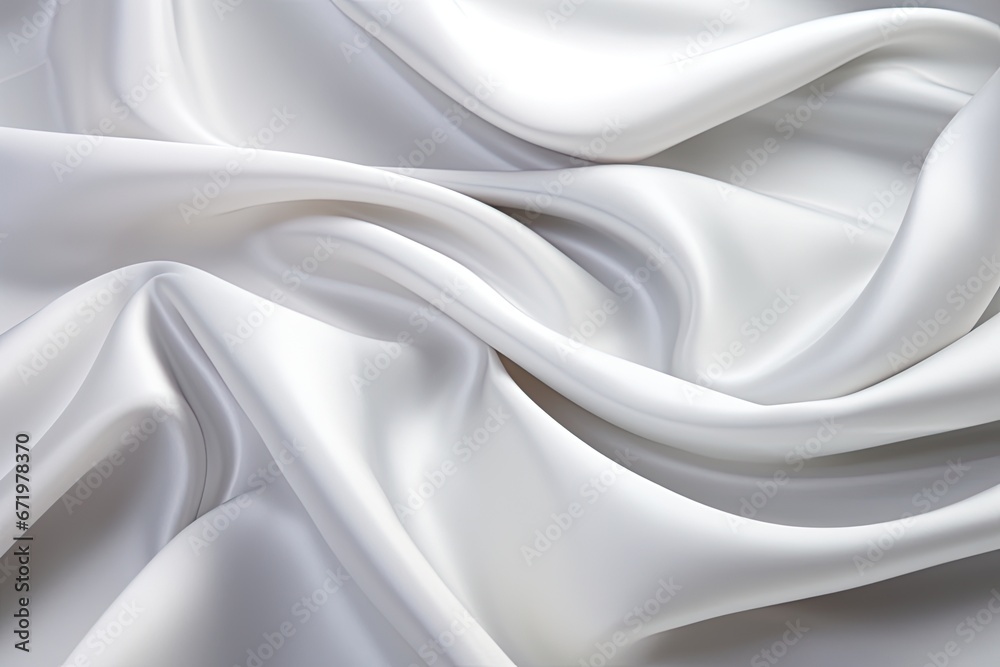 Obraz premium Silken Sunrise: White Silver Fabric Silk Background