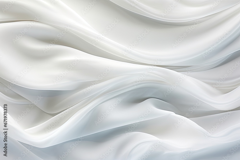 Silken Surf: Soft Waves of White Fabric - Abstract Background Image Silken Surf: Soft Waves of White Fabric - Abstract Background Image