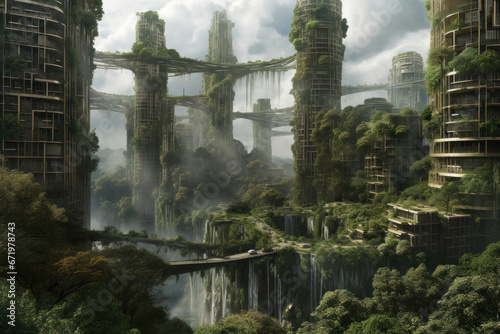 City Overrun By Jungle Forest © Jennifer