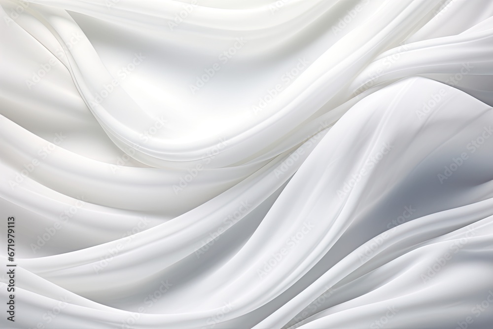 Obraz premium Soft Swirls: Abstract Waves on White Background