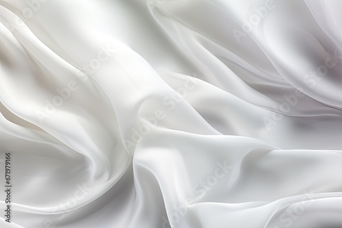 Soft Waves Flowing Over White Cloth: Abstract Texture Photography