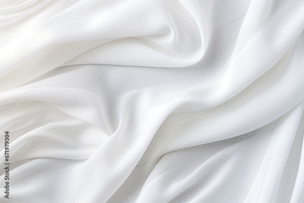 Subtle Fabric Waves: Abstract White Texture Background