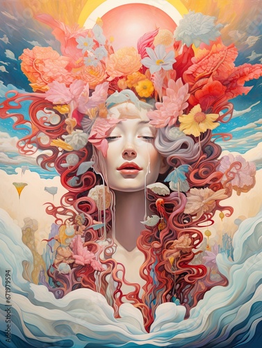 Surreal Psychedelica: Dreamlike Visions in a Fusion of Surrealism and Psychedelic Art photo