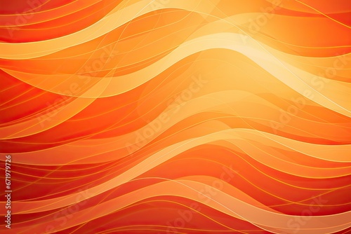 Tangerine Trails: Vibrant Orange Geometric Background with Curved Lines