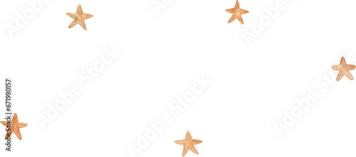 Watercolor golden stars