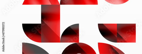 Geometric minimalism with triangles and circles. Blend of basic shapes creating serene, visually pleasing compositions. Wallpaper, banner, background, landing page, wall art, invitation, prints