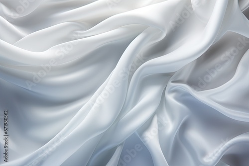 Tranquil Waves and White Cloth Abstract: A Serene Digital Image