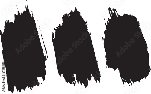Ink splatter texture black banner background set