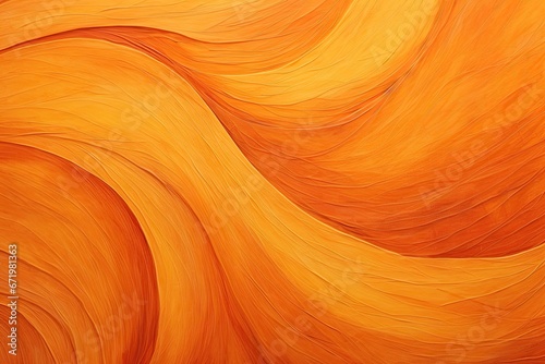 Vibrant Orange Display  Abstract Art of Curved Lines