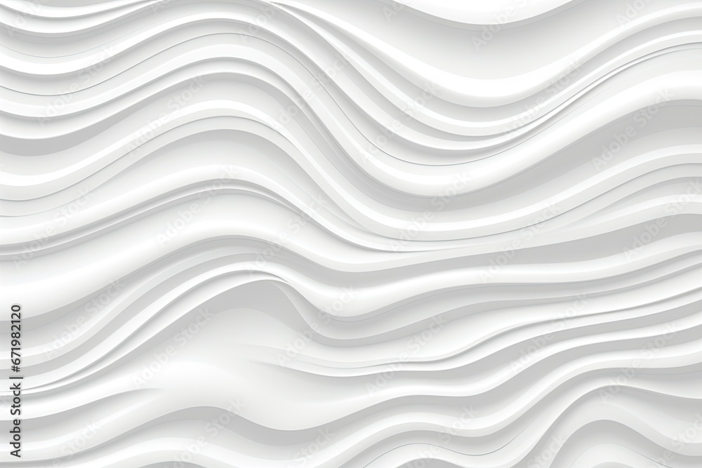 Obraz premium Wavy Illusion: Abstract White Background with Wavy Decoration - Unique Panel Pattern