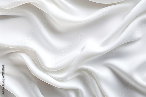 Wavy White Abstract Fabric Texture Background