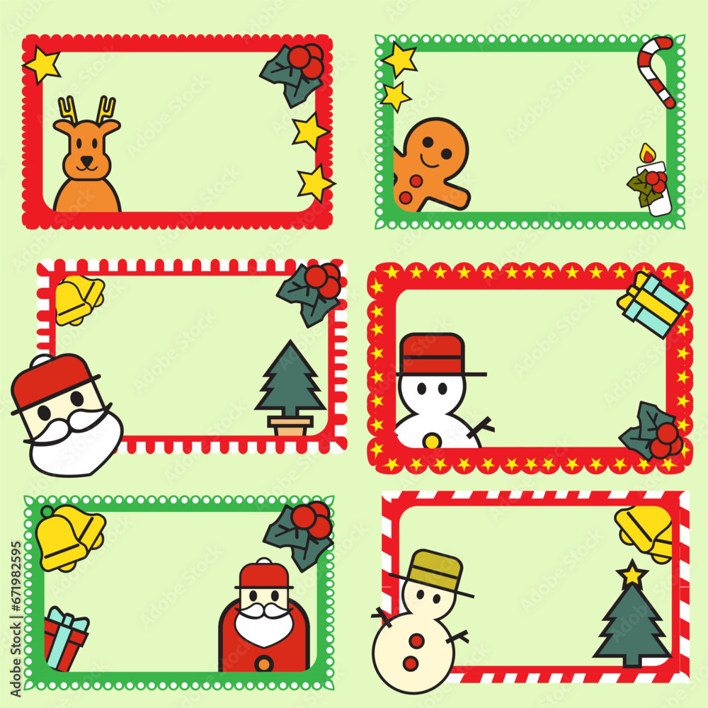 Fototapeta premium The merry Christmas frame for holiday concept