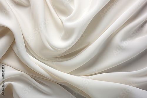 Whispering Waves: Soft Ripples on a White Cloth Background.