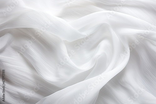Wispy White: Soft Wave Cloth - Abstract Background